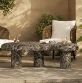 Faux Marble Irregular Coffee Table
