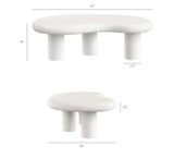 White Irregular Coffee Table