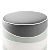 Jordan's Round Performance Velvet Ottoman