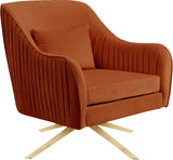 Pamela Velvet Swivel Accent Chair
