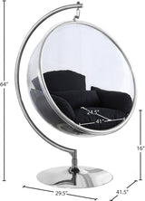 Lunar Acrylic Swing Bubble Accent Chair