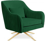 Pamela Velvet Swivel Accent Chair