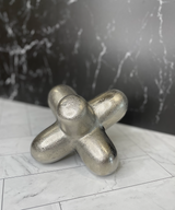 Fresno Metal 8" Geometric Orb, Silver