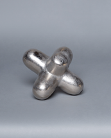 Fresno Metal 8" Geometric Orb, Silver