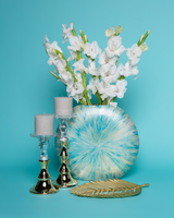 Ghost Gold and Acrylic Candle Holder Short