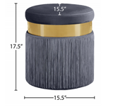 Yasmine Velvet Ottoman