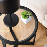 Revolve Glass Side Table - 17.5"