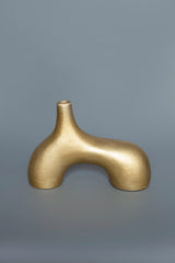 Mod Gold Vase 8"H