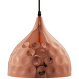 Dimple 11" Bell-Shaped Rose Gold Light