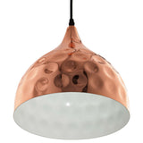 Dimple 11" Bell-Shaped Rose Gold Light