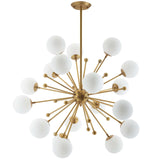 Constellation Glass and Brass Pendant Chandelier