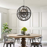 Oak Wood Pendant Light Chandelier