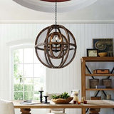 Oak Wood Pendant Light Chandelier