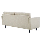 Tufted Fabric Sofa in Beige