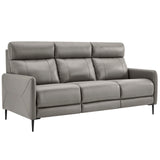 Leather Sofa in Gray