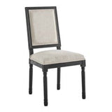 Vintage Upholstered Fabric Dining Side Chair
