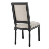 Vintage Upholstered Fabric Dining Side Chair