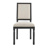 Vintage Upholstered Fabric Dining Side Chair