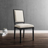 Vintage Upholstered Fabric Dining Side Chair