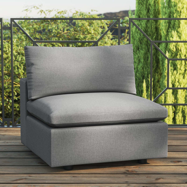 Patio Armless Chair in Charcoal