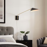 Swing Arm Wall Sconce in Black