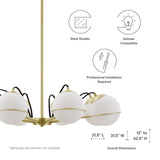 Chandelier in Opal Gold