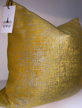 Mellow Yellow Metallic Pillow