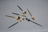 Silverware Set (Gold/w Black Handle)