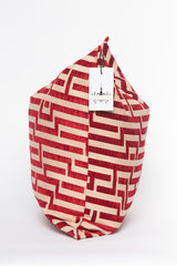 Red Desire Greek Key Pillow