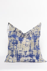 Galaxy Navy and Silver Metallic Abstract Pillow