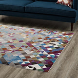 Triangle Mosaic 5x8 Area Rug in Multicolored