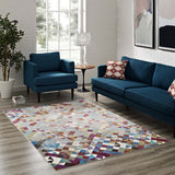 Triangle Mosaic 5x8 Area Rug in Multicolored
