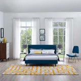 Geometric Maze 8x10 Area Rug in Ivory, Light Gray and Yellow