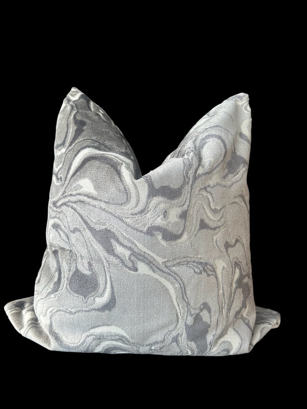 Silver Marble Pillow