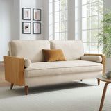 Kellan Performance Velvet Sofa in Walnut Alabaster by Modway