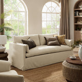 Wellfleet 85 inch Slipcovered Fabric Sofa in Linen by Modway