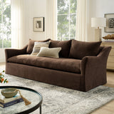 Somerset 92 inch Linen Blend Sofa in Cocoa by Modway