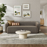 Monica 88 inch Boucle Fabric Sofa in Earth by Modway