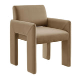 Stain-Resistant Performance Velvet Dining Armchair in Mulberry