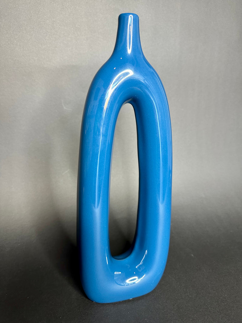 "Cut It Out" Blue Vase
