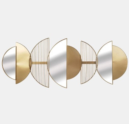 Half Circle Mirrored Wall Decor