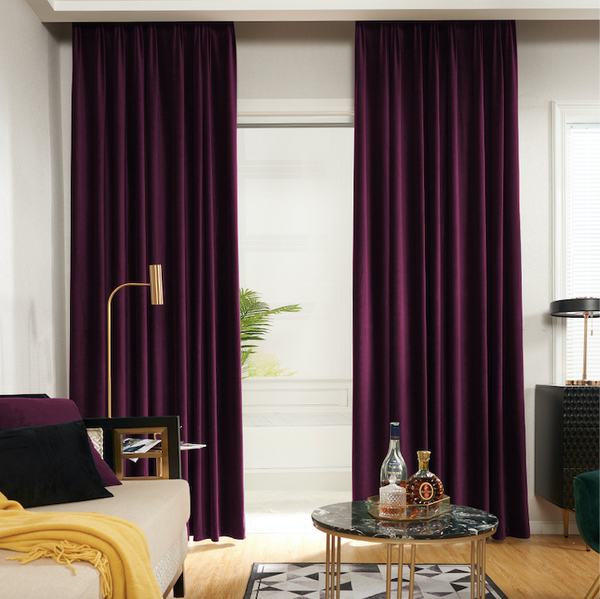 Glasshouse Signature Luxury Velvet Curtain Panel (Amethyst)
