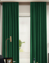 Glasshouse Signature Luxury Velvet Curtain Panel (Emerald)