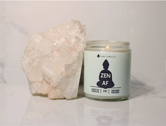 Zen Af (Green) relaxing and funny candle -9 oz