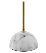 Brass and Faux White Marble Table Lamp