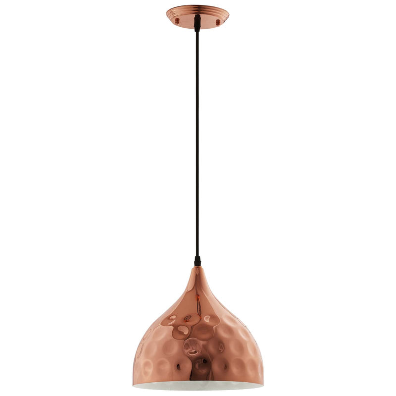Dimple 11" Bell-Shaped Rose Gold Light