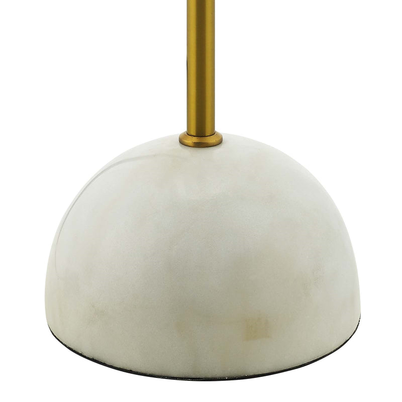 Bronze and White Marble Floor Lamp