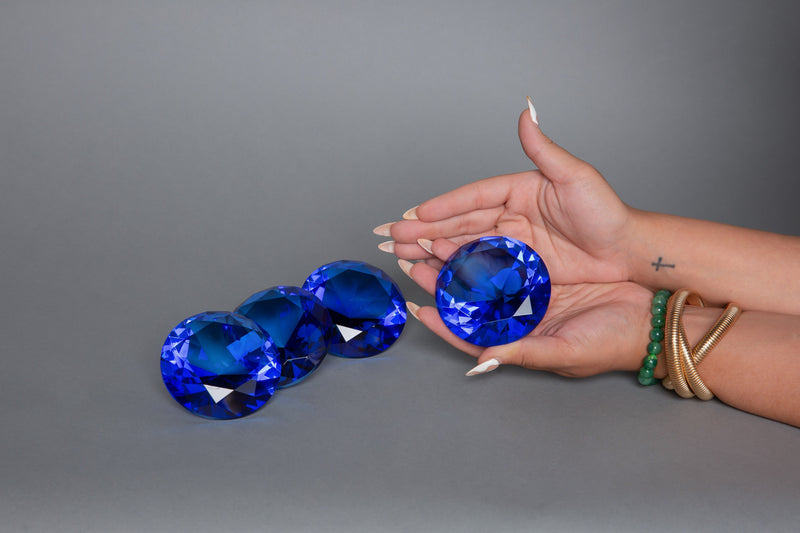 Mini Glass Diamond (Blue)