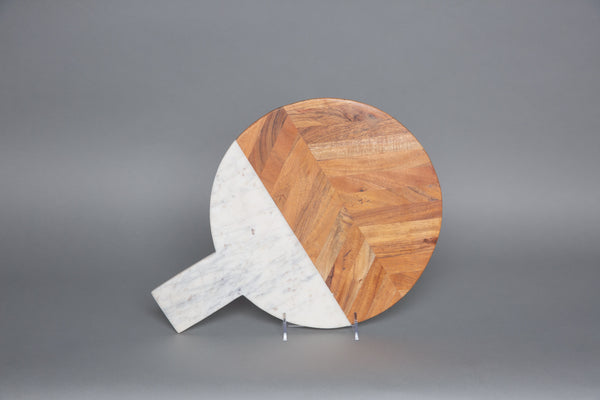 Theron Marble & Wood Serving Board