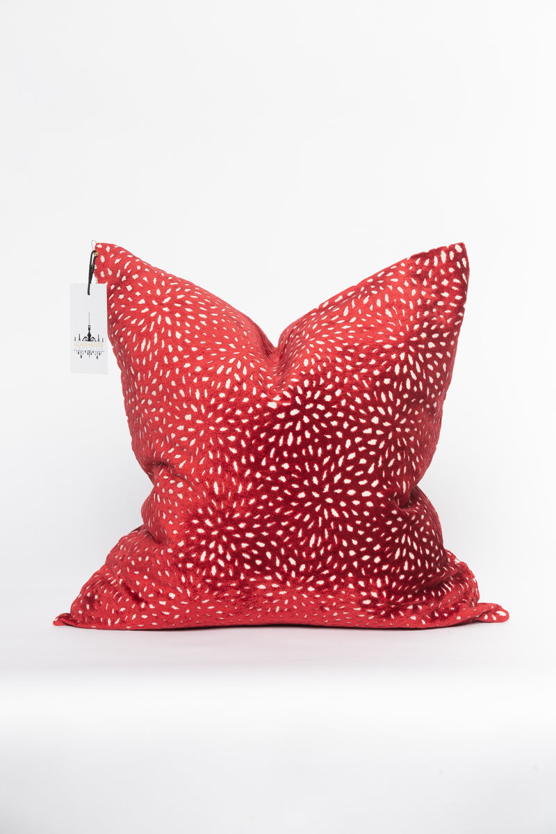 Irene Cranberry Velvet Pillow